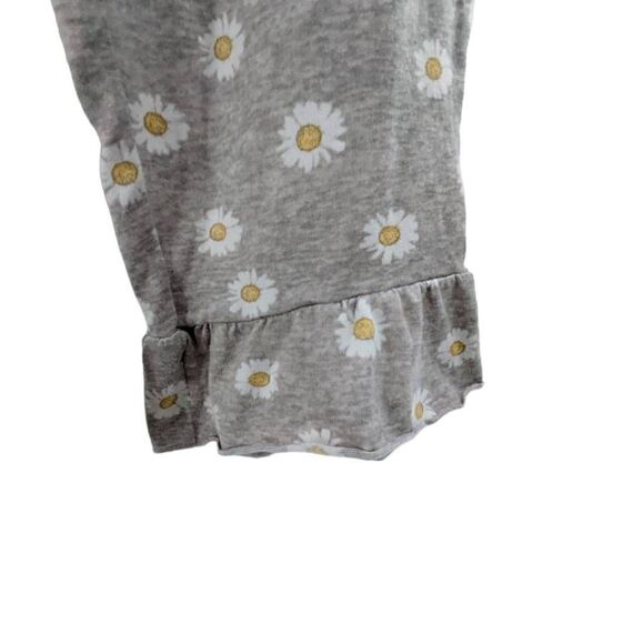 PJ Couture Women Two Piece Daisy Print Pajama Set Gray Size Large - Picture 5 of 16